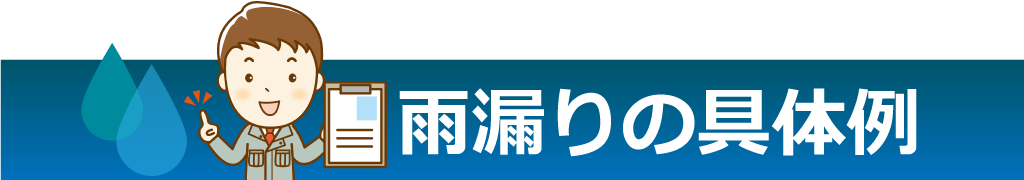 雨漏りの具体例